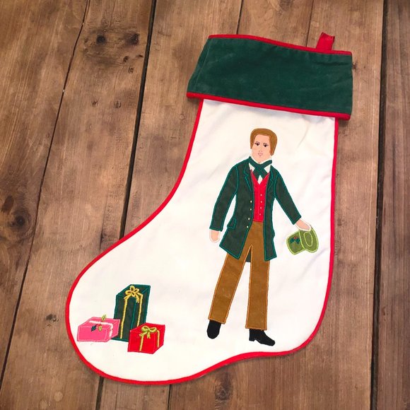 Vintage House of Hatten AppliqueChristmas Stocking 1976